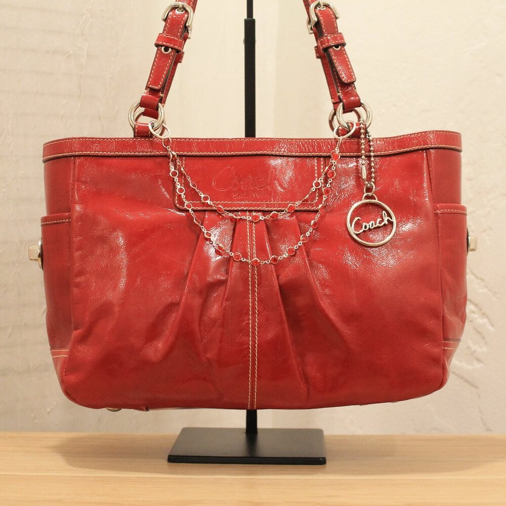 Red Coach Shoulder Bag